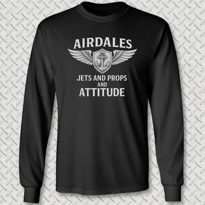 NavyHumor Long-sleeve Black / S Airdales Attitude Long Sleeve Tee