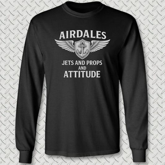 NavyHumor Long-sleeve Black / S Airdales Attitude Long Sleeve Tee