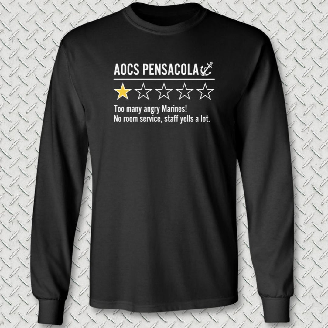 NavyHumor Long-sleeve Black / S AOCS Pensacola Review Long Sleeve Tee