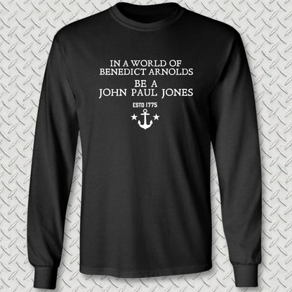 NavyHumor Long-sleeve Black / S Be A John Paul Jones Long Sleeve Tee