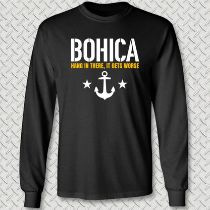 NavyHumor Long-sleeve Black / S BOHICA - It Gets Worse Long Sleeve Tee