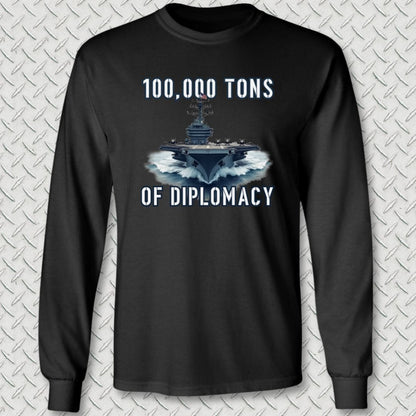 NavyHumor Long-sleeve Black / S Carrier Diplomacy Long Sleeve Tee