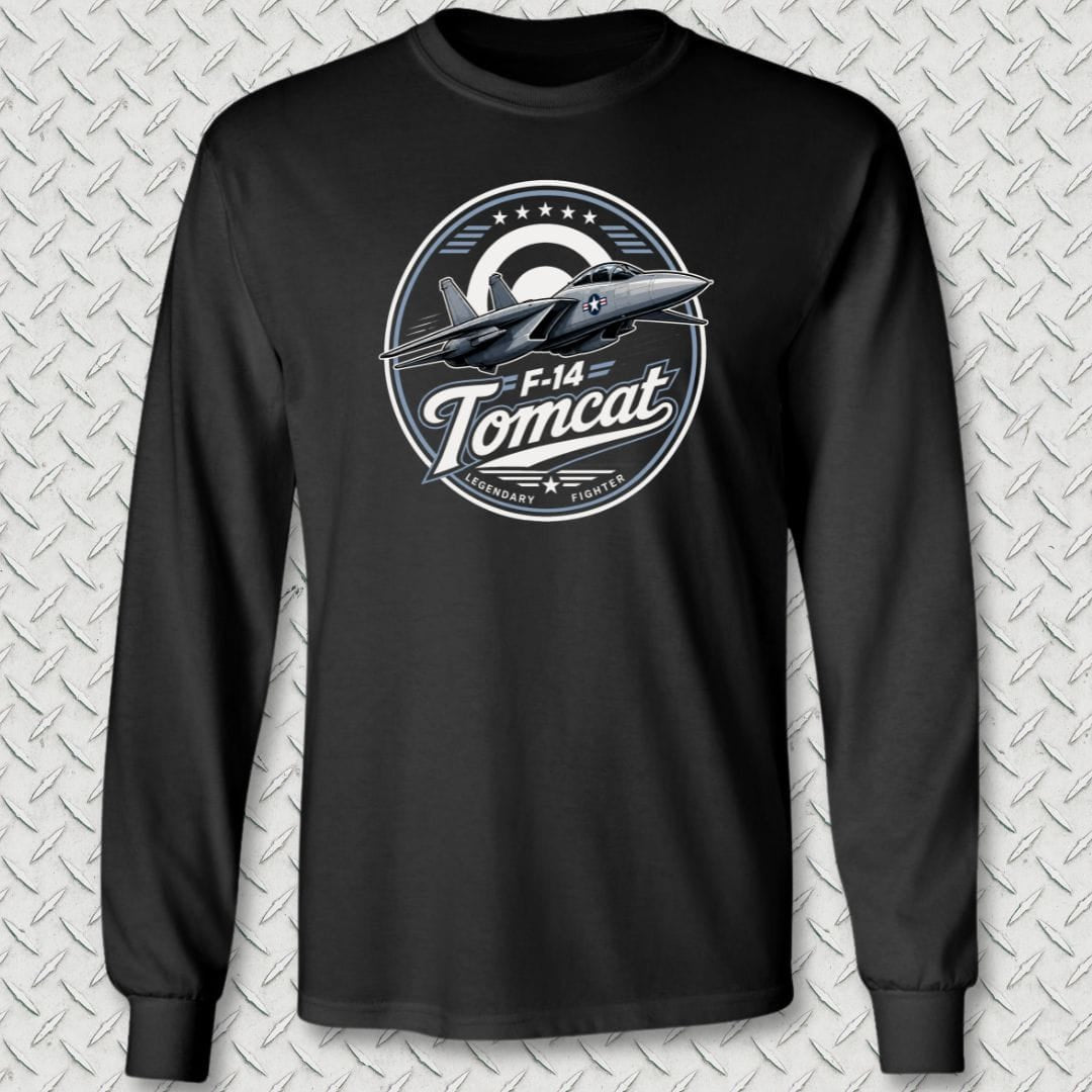 NavyHumor Long-sleeve Black / S F-14 Tomcat Legendary Fighter Long Sleeve Tee