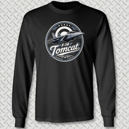 NavyHumor Long-sleeve Black / S F-14 Tomcat Legendary Fighter Long Sleeve Tee
