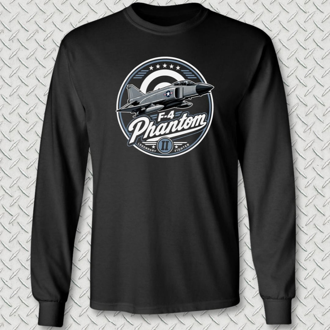NavyHumor Long-sleeve Black / S F-4 Phantom Legendary Fighter Long Sleeve Tee