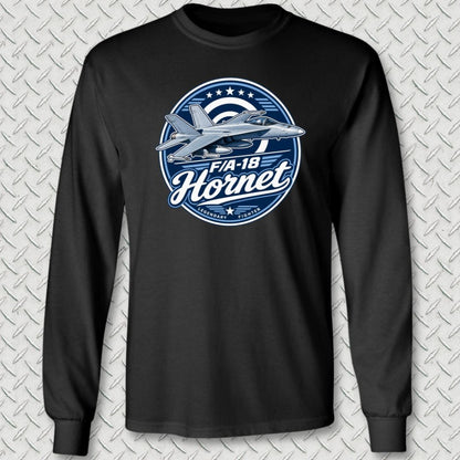 NavyHumor Long-sleeve Black / S F/A-18 Hornet Legendary Fighter Long Sleeve Tee