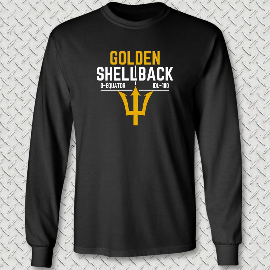 NavyHumor Long-sleeve Black / S Golden Shellback Long Sleeve Tee