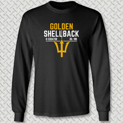 NavyHumor Long-sleeve Black / S Golden Shellback Long Sleeve Tee