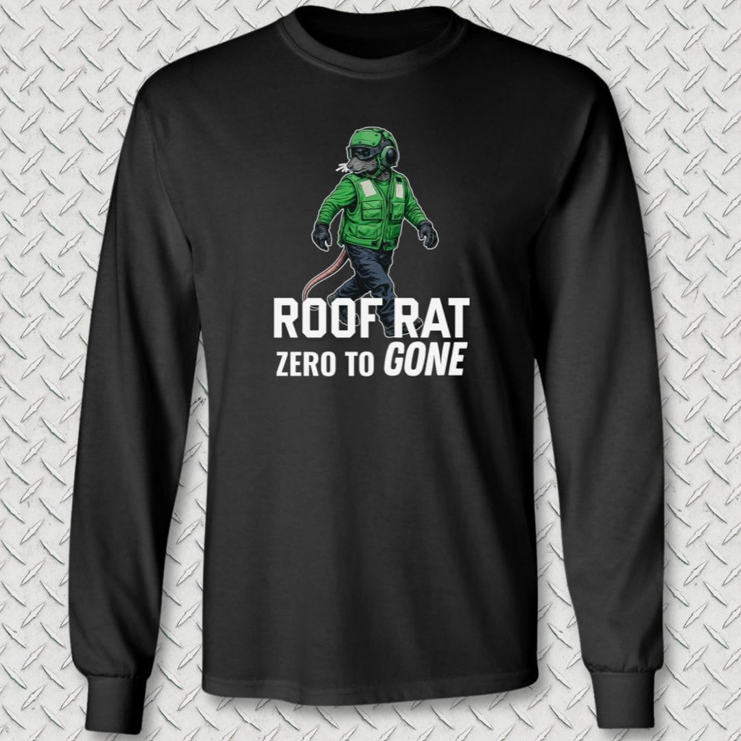 NavyHumor Long-sleeve Black / S Green Roof Rat Long Sleeve Tee