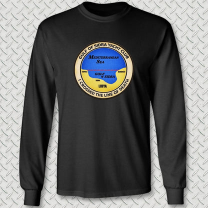 NavyHumor Long-sleeve Black / S Gulf of Sidra Yacht Club - Line of Death Long Sleeve Tee