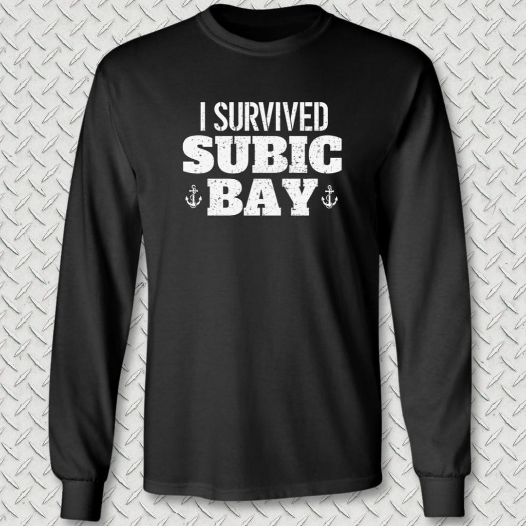 NavyHumor Long-sleeve Black / S I Survived Subic Bay Long Sleeve Tee
