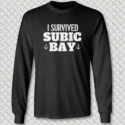 NavyHumor Long-sleeve Black / S I Survived Subic Bay Long Sleeve Tee