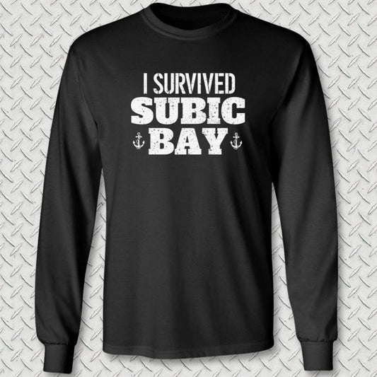 NavyHumor Long-sleeve Black / S I Survived Subic Bay Long Sleeve Tee