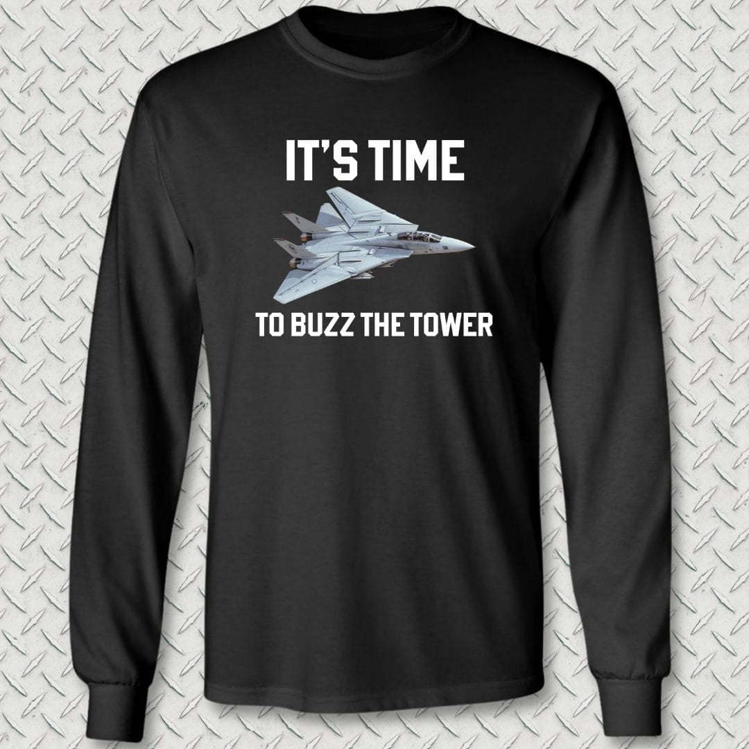 NavyHumor Long-sleeve Black / S It's Time To Buzz The Tower Long Sleeve Tee