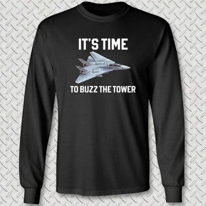 NavyHumor Long-sleeve Black / S It's Time To Buzz The Tower Long Sleeve Tee