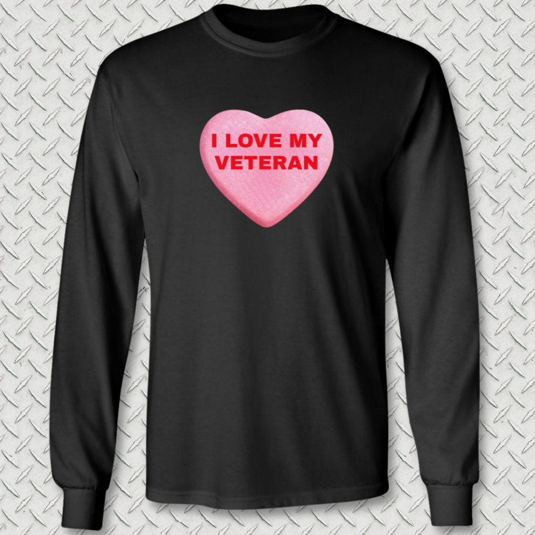 NavyHumor Long-sleeve Black / S Love My Veteran Long Sleeve Tee