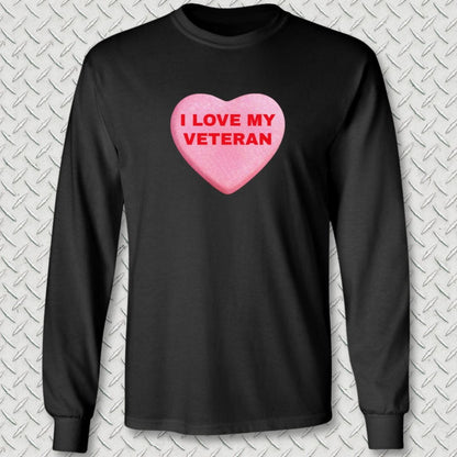 NavyHumor Long-sleeve Black / S Love My Veteran Long Sleeve Tee