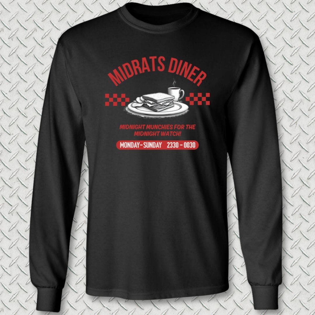 NavyHumor Long-sleeve Black / S Midrats Diner Long Sleeve Tee