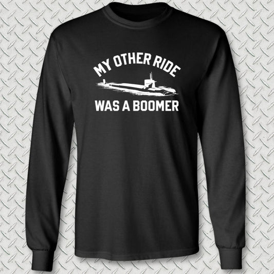 NavyHumor Long-sleeve Black / S My Other Ride Was A Boomer Long Sleeve Tee
