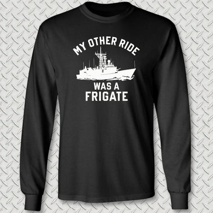 NavyHumor Long-sleeve Black / S My Other Ride Was A Frigate Long Sleeve Tee