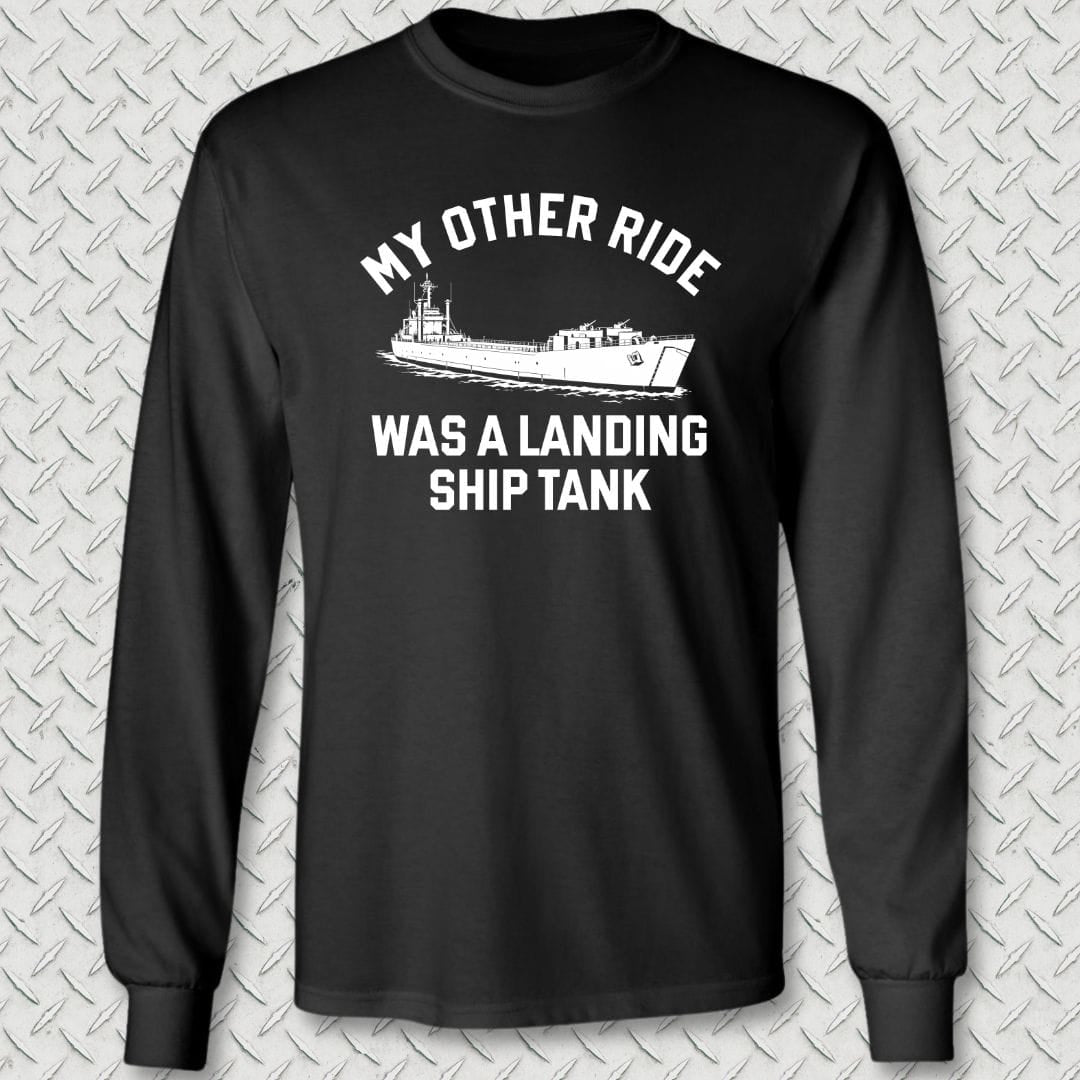 NavyHumor Long-sleeve Black / S My Other Ride Was A Landing Ship Tank Long Sleeve Tee