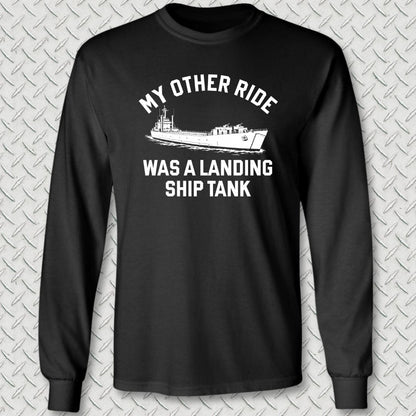 NavyHumor Long-sleeve Black / S My Other Ride Was A Landing Ship Tank Long Sleeve Tee