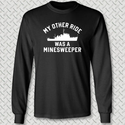 NavyHumor Long-sleeve Black / S My Other Ride Was A Minesweeper Long Sleeve Tee