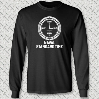 NavyHumor Long-sleeve Black / S Naval Standard Time Long Sleeve Tee