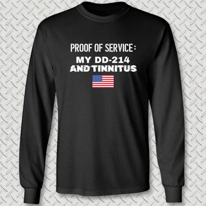 NavyHumor Long-sleeve Black / S Proof of Service (Flag) Long Sleeve Tee