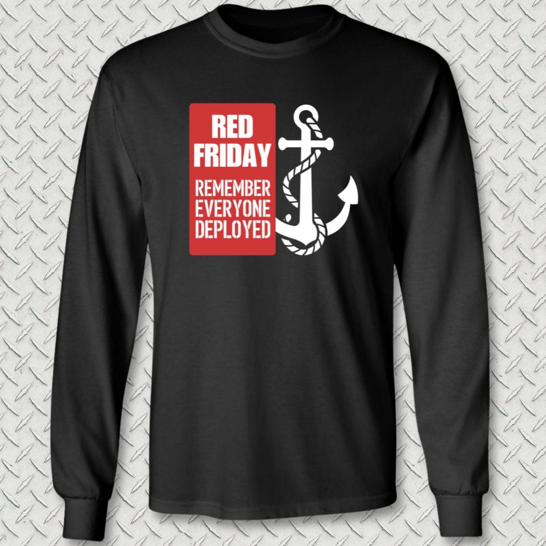 NavyHumor Long-sleeve Black / S R.E.D. Friday Banner Anchor Long Sleeve Tee