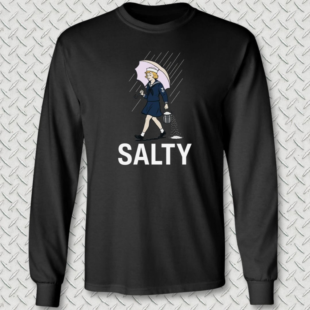 NavyHumor Long-sleeve Black / S Salty Girl Long Sleeve Tee