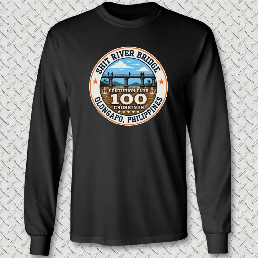 NavyHumor Long-sleeve Black / S Shit River Bridge Centurion Club Long Sleeve Tee