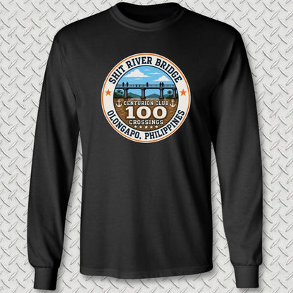 NavyHumor Long-sleeve Black / S Shit River Bridge Centurion Club Long Sleeve Tee