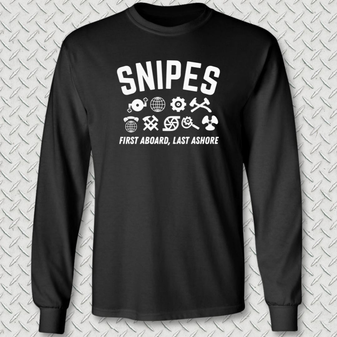 NavyHumor Long-sleeve Black / S Snipes - First Aboard Long Sleeve Tee