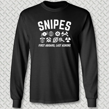 NavyHumor Long-sleeve Black / S Snipes - First Aboard Long Sleeve Tee