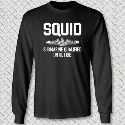 NavyHumor Long-sleeve Black / S SQUID - Submarine Qualified Long Sleeve Tee