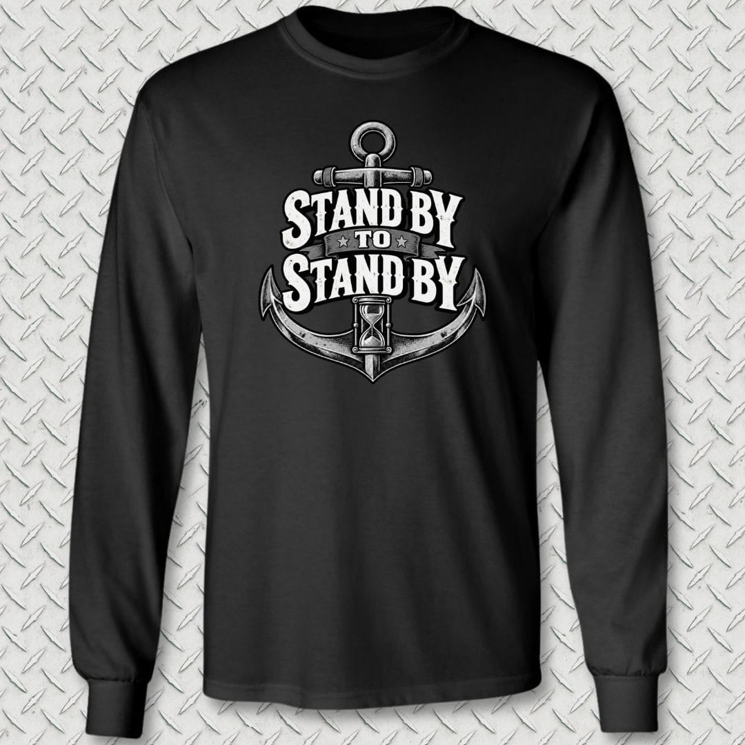 NavyHumor Long-sleeve Black / S Stand By To Stand By Long Sleeve Tee