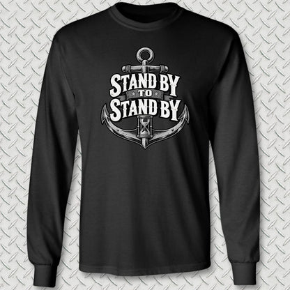 NavyHumor Long-sleeve Black / S Stand By To Stand By Long Sleeve Tee