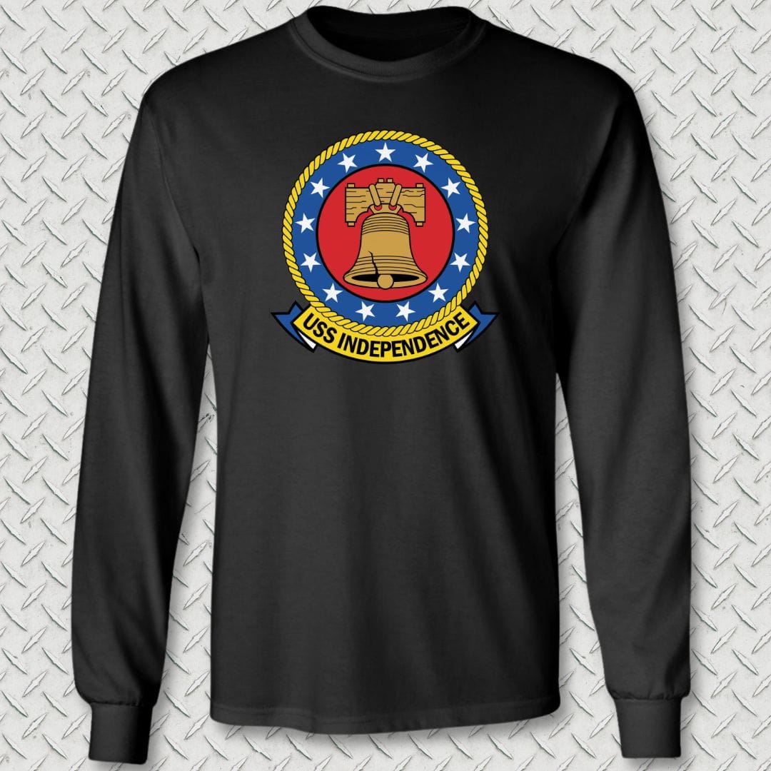NavyHumor Long-sleeve Black / S USS Independence Crest Long Sleeve Tee