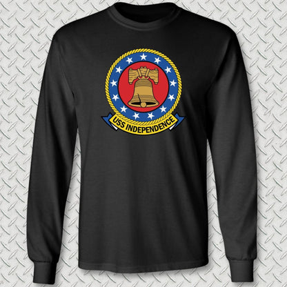 NavyHumor Long-sleeve Black / S USS Independence Crest Long Sleeve Tee