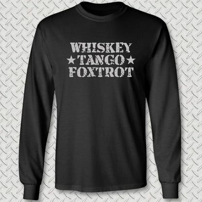 NavyHumor Long-sleeve Black / S Whiskey Tango Foxtrot Long Sleeve Tee