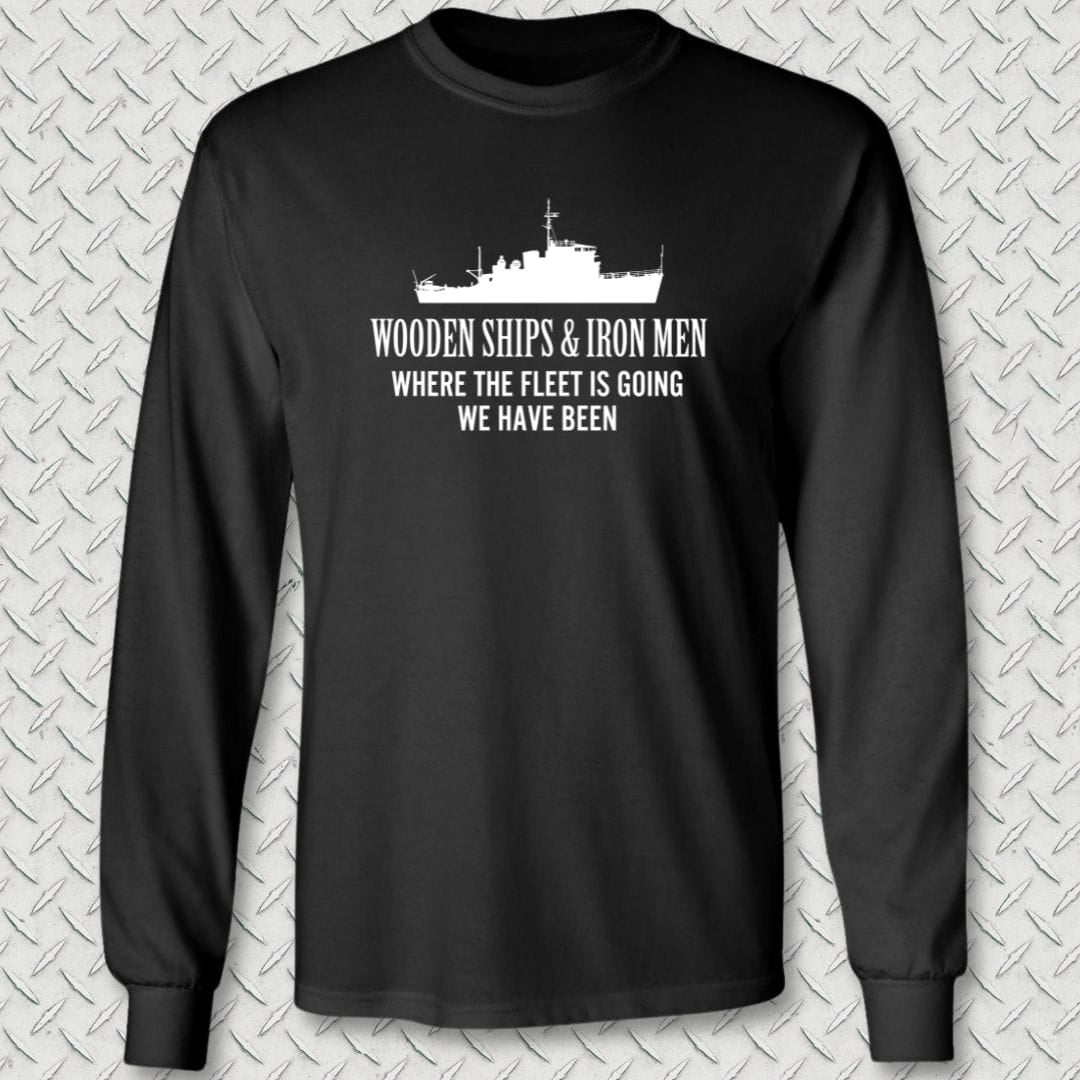 NavyHumor Long-sleeve Black / S Wooden Ships and Iron Men Long Sleeve Tee