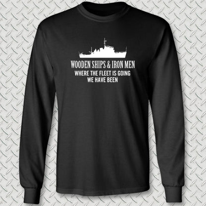 NavyHumor Long-sleeve Black / S Wooden Ships and Iron Men Long Sleeve Tee