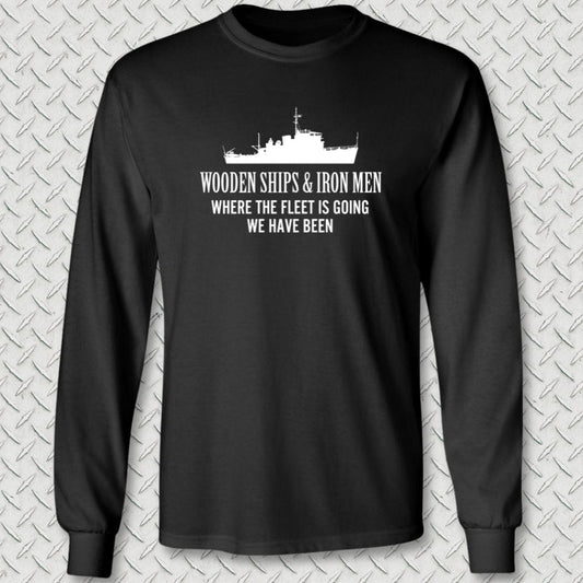 NavyHumor Long-sleeve Black / S Wooden Ships and Iron Men Long Sleeve Tee