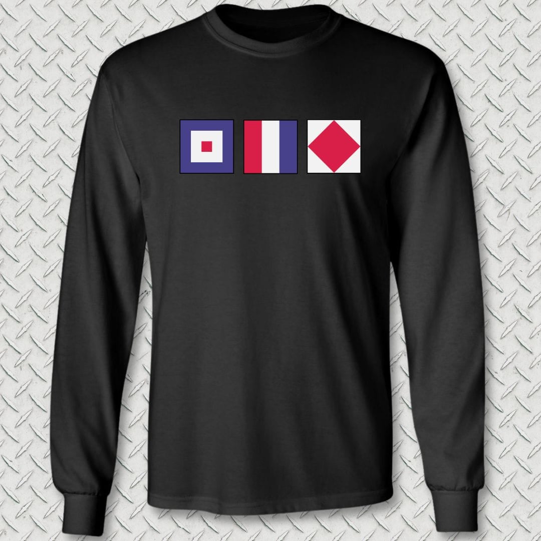 NavyHumor Long-sleeve Black / S WTF Signal Flag Long Sleeve Tee