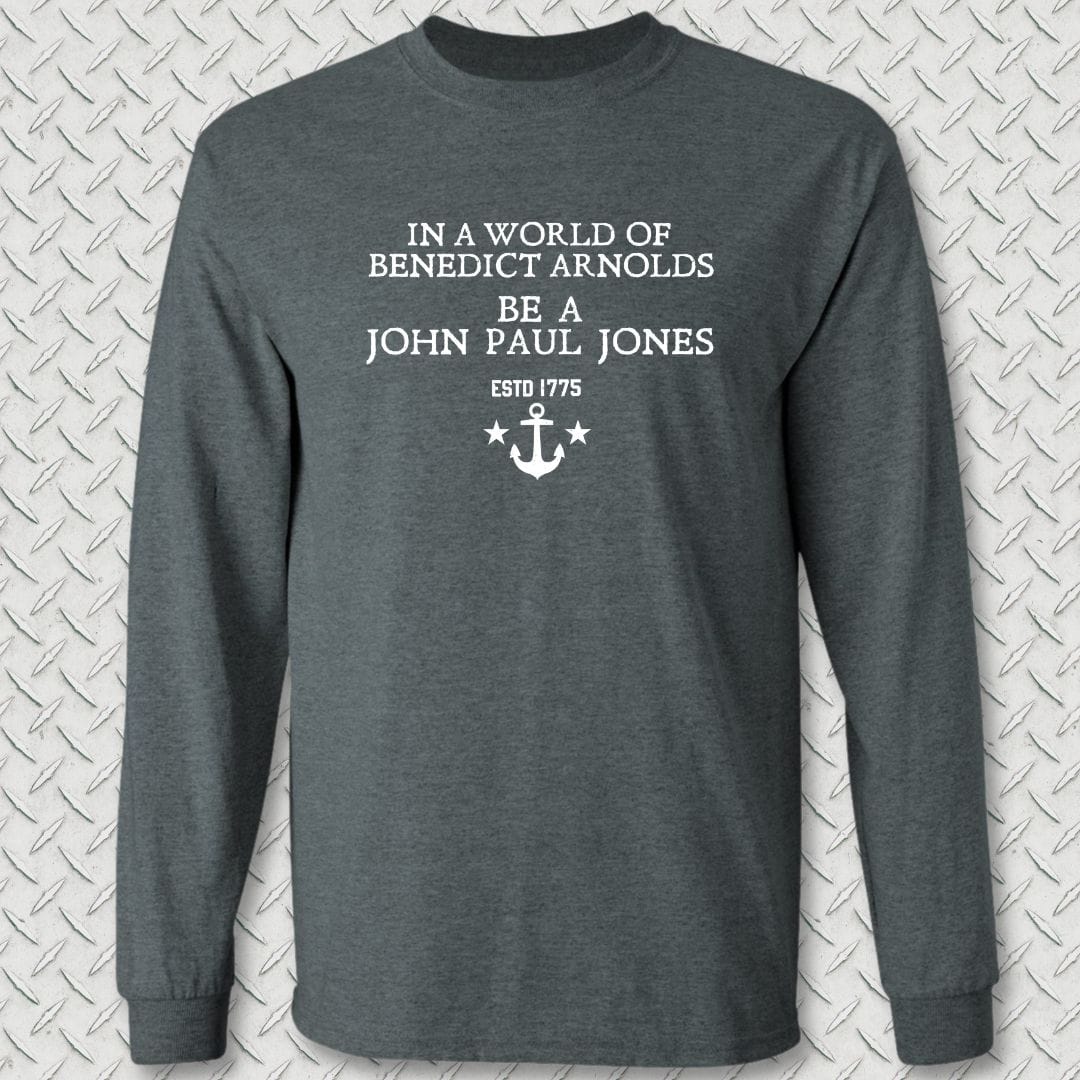NavyHumor Long-sleeve Dark Heather / S Be A John Paul Jones Long Sleeve Tee