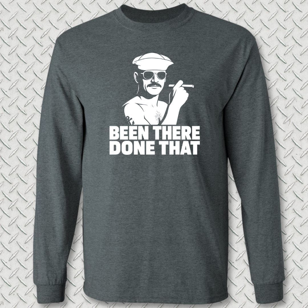 NavyHumor Long-sleeve Dark Heather / S Been There, Done That Long Sleeve Tee