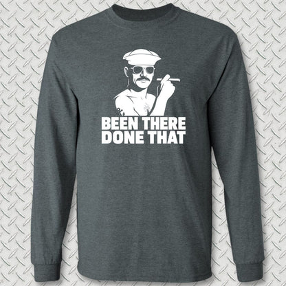 NavyHumor Long-sleeve Dark Heather / S Been There, Done That Long Sleeve Tee