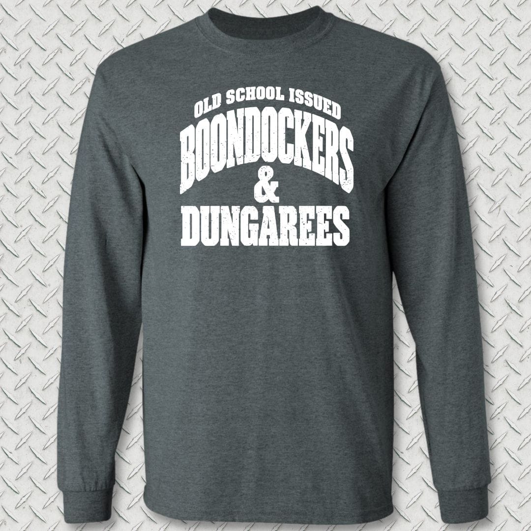 NavyHumor Long-sleeve Dark Heather / S Boondockers & Dungarees Long Sleeve Tee
