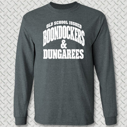 NavyHumor Long-sleeve Dark Heather / S Boondockers & Dungarees Long Sleeve Tee